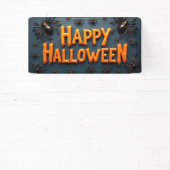 Fröhliches Halloween mit Spinnen  Banner (InSitu)
