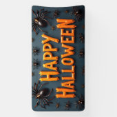 Fröhliches Halloween mit Spinnen  Banner (Vertikal)