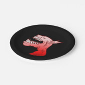 Fröhliches Halloween Monster Pappteller (Schrägansicht)