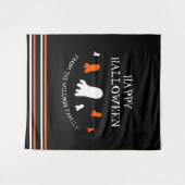 Fröhliches Halloween Niedlich Ghosts Orange, Schwa Wandteppich (Vorderseite (Horizontal))