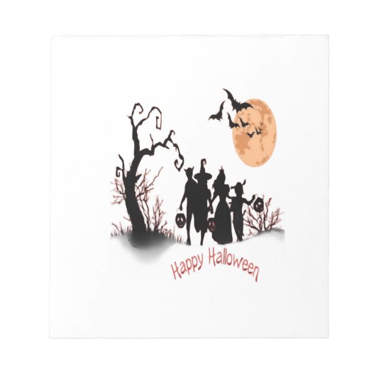 Fröhliches Halloween Notizblock (Vorderseite)