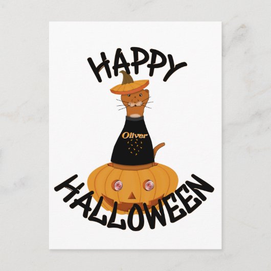 Fröhliches Halloween Oliver! Postkarte (Vorderseite)