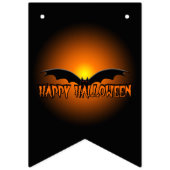 Fröhliches Halloween-Orange Black Bat Banner (Erste Fahne)