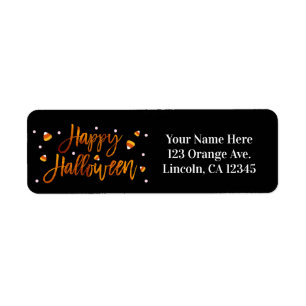 Fröhliches Halloween Orange Folie Moderne Schrift