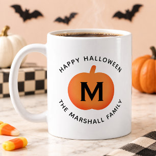 Fröhliches Halloween Orange Kürbis Benutzerdefinie Kaffeetasse