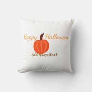 Fröhliches Halloween orange Kürbis Herbst orange b Kissen