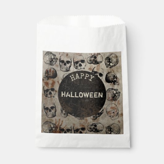 Fröhliches Halloween-Party Vintage Schädel Geschenktütchen (Vorderseite)