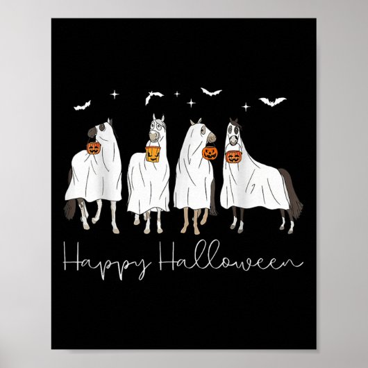 Fröhliches Halloween Pferd Geist 2025  Poster (Vorne)