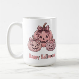 Fröhliches Halloween Pinkoween Vintage-Kürbis-Trio Kaffeetasse