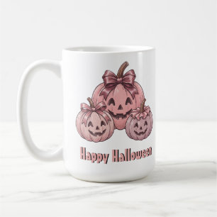 Fröhliches Halloween Pinkoween Vintage-Kürbis-Trio Kaffeetasse