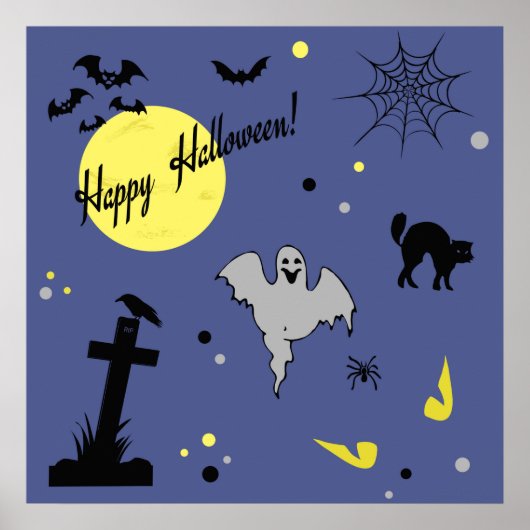 Fröhliches Halloween Poster (Vorne)