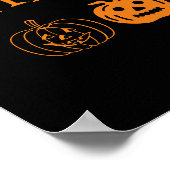 Fröhliches Halloween-Poster mit schwarz-orangefarb Poster (Ecke)