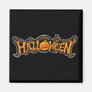 Fröhliches Halloween Ruby Eye Kürbis Silber Rahmen Magnet
