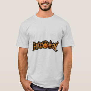 Fröhliches Halloween Ruby Eye Kürbis Silber Rahmen T-Shirt