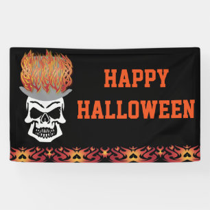 Fröhliches Halloween-Schädel Banner