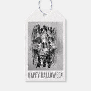 Fröhliches Halloween. Schädel in Not Geschenkanhänger