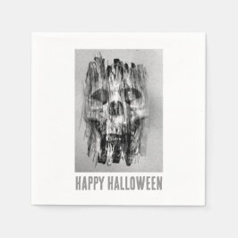 Fröhliches Halloween. Schädel in Not Serviette