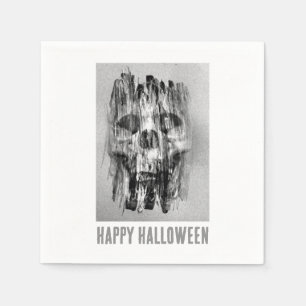 Fröhliches Halloween. Schädel in Not Serviette