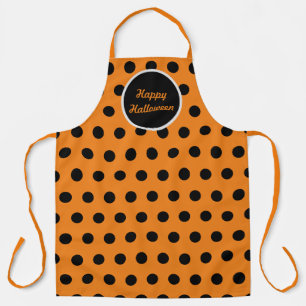 Fröhliches Halloween Schürze (Orange & Schwarz)