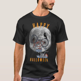 Fröhliches Halloween Skelett Radfahrer T-Shirt | G