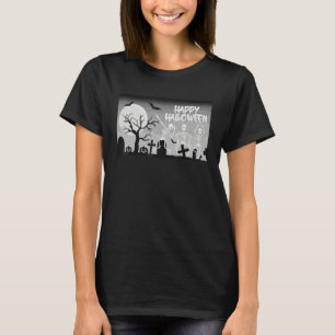 Fröhliches Halloween Skelette tanzen auf einem mon T-Shirt