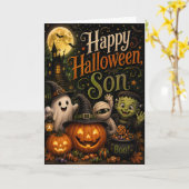 Fröhliches Halloween Sohn Karte (Gelbe Blume)