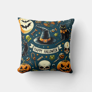 Fröhliches Halloween-Spaß & Gruseliges Kissen