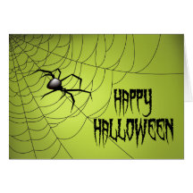 Fröhliches Halloween Spinne auf Netz