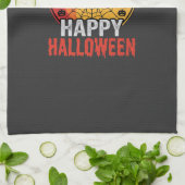 Fröhliches Halloween Spinnennetz Vektordesign Geschirrtuch (Gefaltet)