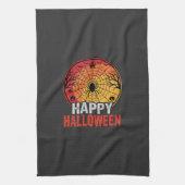 Fröhliches Halloween Spinnennetz Vektordesign Geschirrtuch (Vertikal)