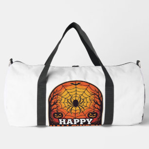 Fröhliches Halloween Spinnennetz Vintage Gravur De Duffle Bag