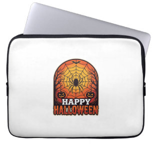 Fröhliches Halloween Spinnennetz Vintage Gravur De Laptopschutzhülle