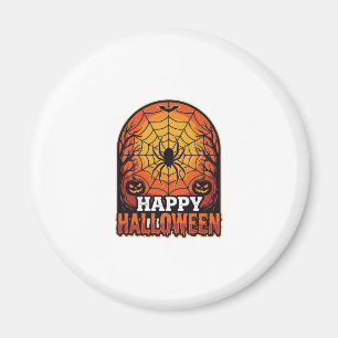 Fröhliches Halloween Spinnennetz Vintage Gravur De Magnet