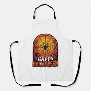 Fröhliches Halloween Spinnennetz Vintage Gravur De Schürze