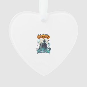 Fröhliches Halloween Spukschloss Kürbisse Geister_ Ornament