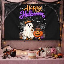 Fröhliches Halloween Süßer Geist Kürbis Gruselig