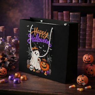 Fröhliches Halloween Süßer Geist Kürbis Gruselig Große Geschenktüte