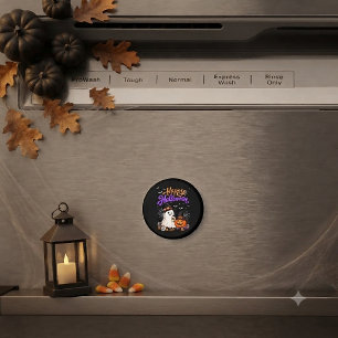 Fröhliches Halloween Süßer Geist Kürbis Gruselig Magnet