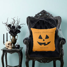 Fröhliches Halloween Süßes Kürbisgesicht Personali Kissen