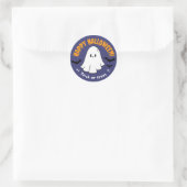 Fröhliches Halloween-Süßes-oder-Saures-Verpackungs Runder Aufkleber (Tasche)