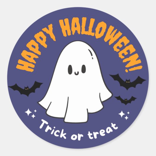 Fröhliches Halloween-Süßes-oder-Saures-Verpackungs Runder Aufkleber (Vorderseite)