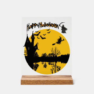 Fröhliches Halloween T-Shirt Acrylschild