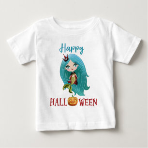 Fröhliches Halloween T-Shirt Mädchen Baby Meerjung