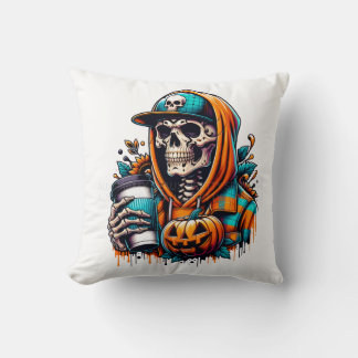 Fröhliches Halloween - Tanzendes Skelett-Wurfkisse Kissen