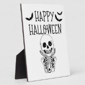 Fröhliches Halloween Tischschild mit Staffelei Fotoplatte (Seite)