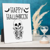 Fröhliches Halloween Tischschild mit Staffelei Fotoplatte (Seite)