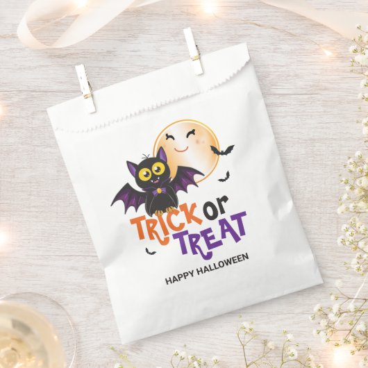 Fröhliches Halloween Vampir Fledermaus Süßes oder Geschenktütchen (Ausgeschnitten)