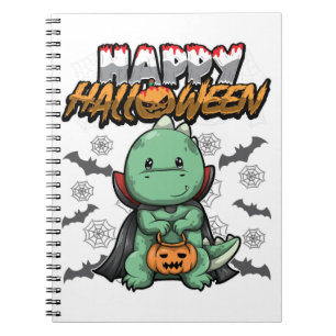 Fröhliches Halloween verkleideter Drache Notizblock