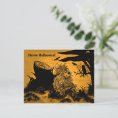 Fröhliches Halloween von Fidel, dem kleinen Wald G Postkarte (Stehend Vorderseite)