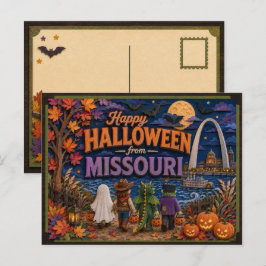 Fröhliches Halloween von Missouri-Kindern Postkarte